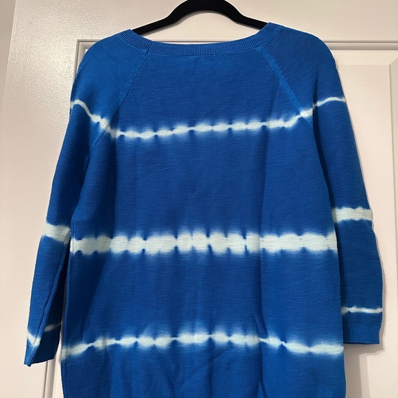 TALBOTS | NWT Women’s Biscayne Cobalt Blue Tie-Dye Sweater Size S - Picture 7 of 7